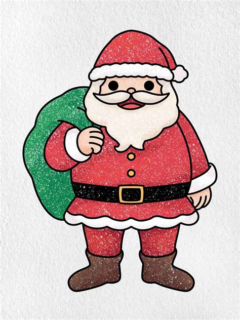 How to Draw Santa Claus - HelloArtsy