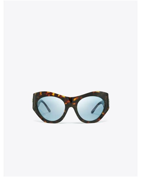 Tory Burch Runway Sunglasses in Blue | Lyst