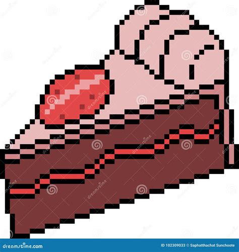 Vector pixel art cake stock vector. Illustration of birthday - 102309033