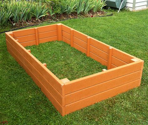 Recycled Plastic Raised Garden bed - 4' x 8' x 16.5" | Eartheasy.com