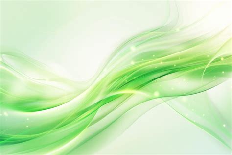 Premium Photo | Abstract Green Light Waves and Particles