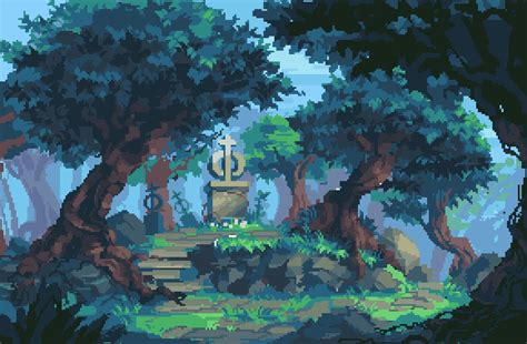 Pixel art landscape, Pixel art background, Pixel art games