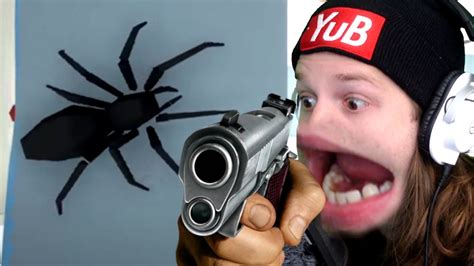 how to kill spiders easy method (use a gun) - YouTube