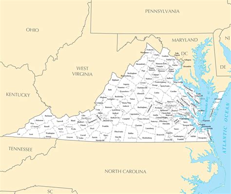 Virginia Cities And Towns - MapSof.net