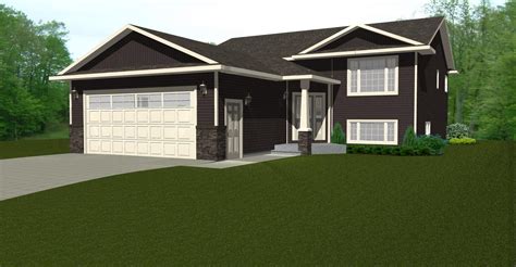 split entry add on | Garage house plans, Chalet style homes, House plans