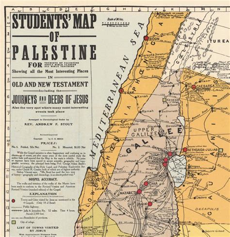 Old Map of Israel Palestine 1905 Religious Map Vintage Map Wall Map Print - VINTAGE MAPS AND PRINTS