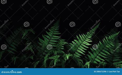 Dark Green Nature Fern Leaves Background for Design Stock Illustration - Illustration of foliage ...