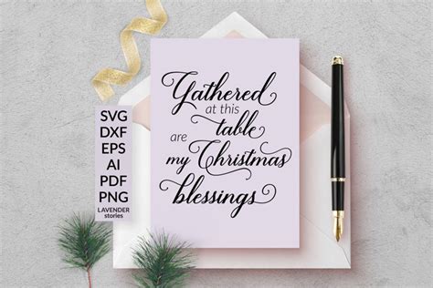 Christmas Blessings SVG - Christmas SVG - Christmas card SVG