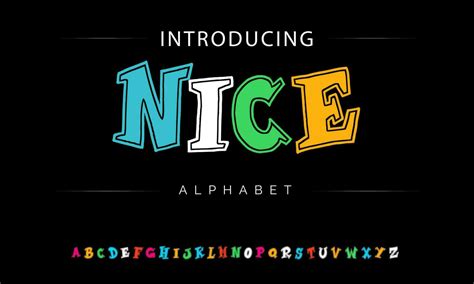 Funky colorful cartoon font type. Vector alphabet 24649606 Vector Art ...