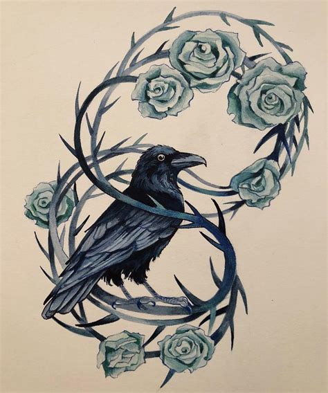 Blue Thorned Raven #1 Painting by Camille Rendal - Fine Art America