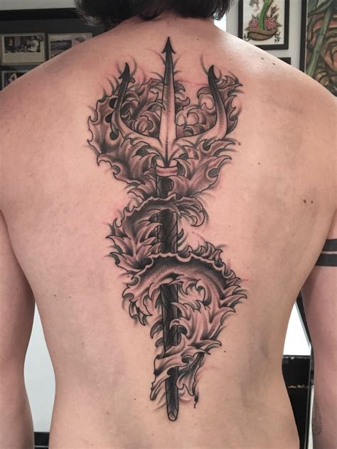 My trident back piece done by Evan Void at Body Graphics on South ...