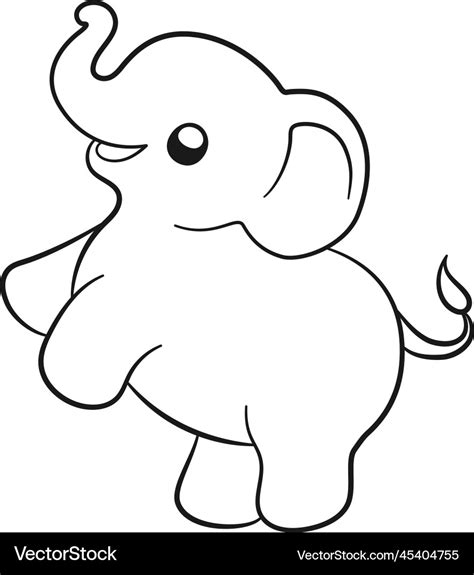 Baby Elephant Clipart Outline