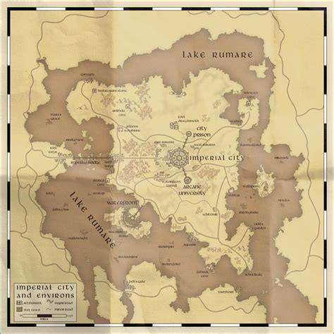 [OC] Attempt at realistic scale map of the Imperial City Isle ...