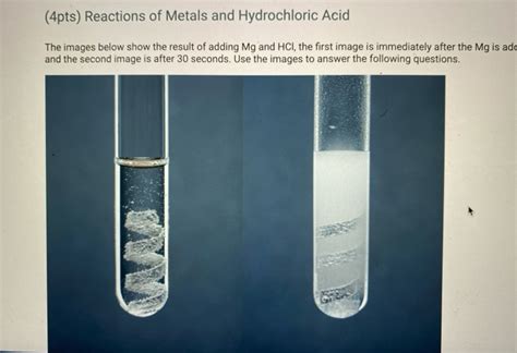 Solved: REPORT (4pts) For The Reaction Between Magnesium A... | Chegg.com