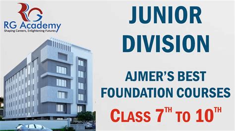 RG Academy - Ajmer's Most Powerful Foundation Courses for Classes 7th ...