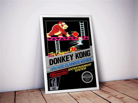 Donkey Kong Poster Donkey Kong Print Gaming Poster Video - Etsy