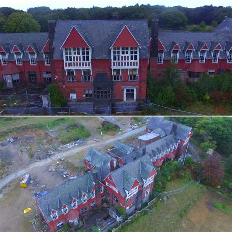 Drone shot of abandoned hospital in Leeds, UK. Video in comments! [1564x1564] : r/AbandonedPorn