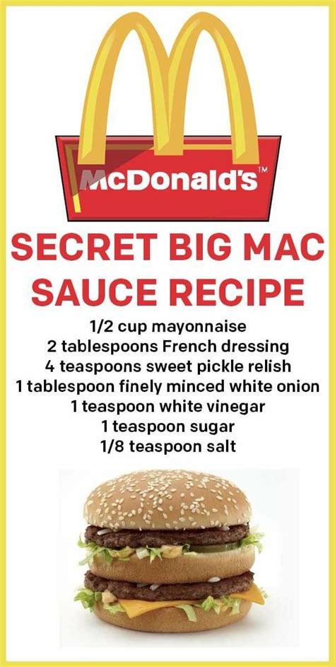 Pin by Joyce Sutton on Recipes | Mac sauce recipe, Copykat recipes, Big ...