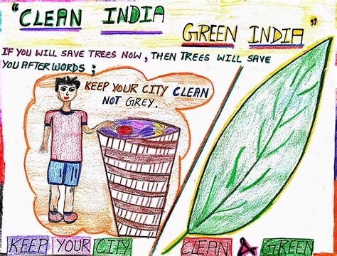 Poster for clean india - Brainly.in