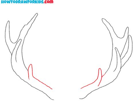 How to Draw Deer Antlers - Easy Drawing Tutorial For Kids