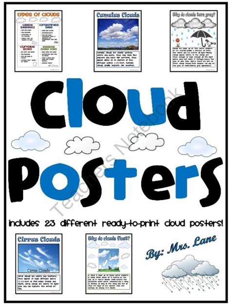 Cloud Posters (Includes 23 Different Ready-To-Print Posters) | | Clouds, Teaching, Poster prints