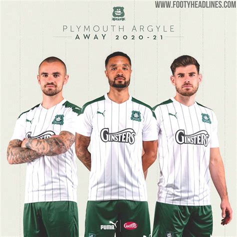 Classy Plymouth Argyle 20-21 Home, Away & Third Kits Released - Footy ...