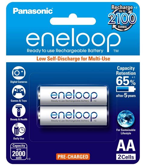 Panasonic Eneloop AA Rechargeable Battery 2 Pack