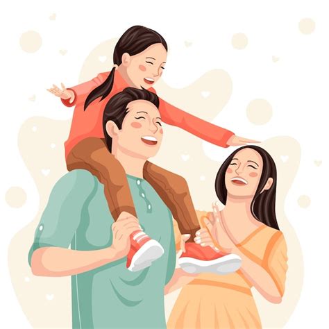 Free Vector | Hand drawn asian family illustration