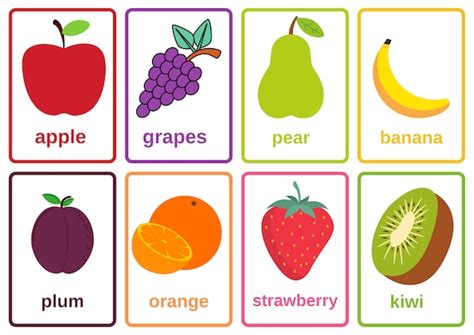 Printable Fruit Flashcards for Kids - Etsy UK