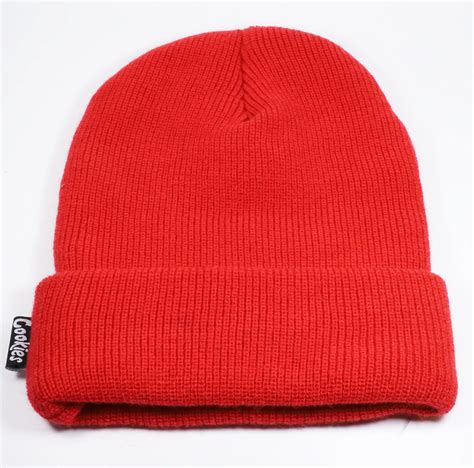 Custom High Quality Red Acrylic Beanie With Embroidery Logo Knit Beanie Hat - Buy Beanie Custom ...