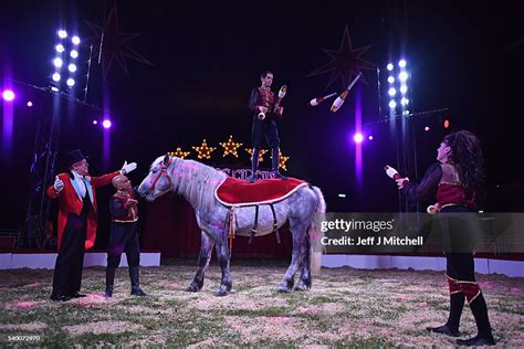 Performers from Zippos circus rehearse in the big top on June 14 ...