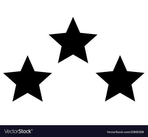 Triple star icon on white background flat style Vector Image