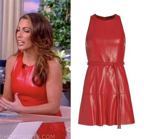 The View: September 2022 Alyssa Farah Griffin's Red Leather Shift Dress ...