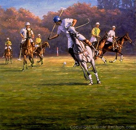 Equine Artist Werner Rentsch | Polo Art | Sporting Art | Polo Paintings