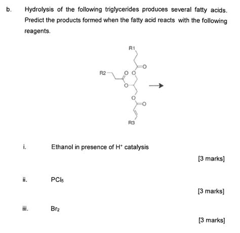 Solved Hydrolysis of the following triglycerides produces | Chegg.com