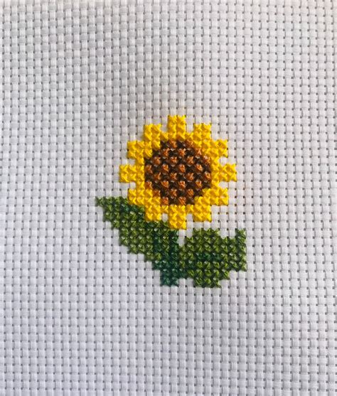 Sun flower cross stitch pattern PDF Modern cross stitch | Etsy