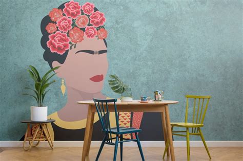 Floral murals inspired by Frida Kahlo and traditional Mexican trends ...