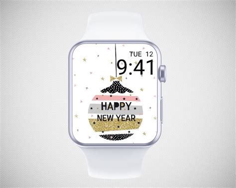 New Year Apple Watch Wallpaper, 2023 Smartwatch Background, Digital Watch Face, Festive ...