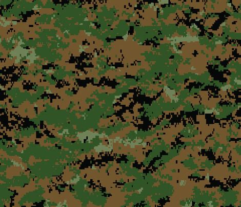 Marine MARPAT Digital Woodland Camo fabric - ricraynor - Spoonflower