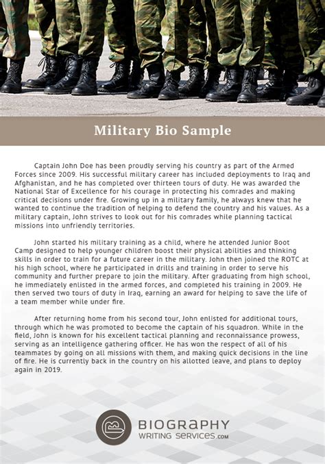 Military Biography Sample