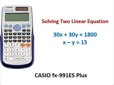 Solving two linear equation in calculator - YouTube