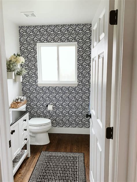 Farmhouse Style Bathroom Wallpaper