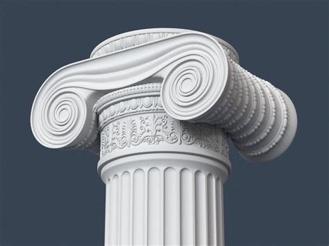 Ionic Column 001 3D Model .max .obj .fbx .ma .mb - CGTrader.com