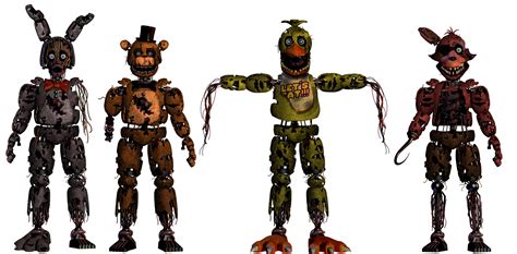 Springtraped FNaF 2 Withered animatronics by Wheat06 on DeviantArt