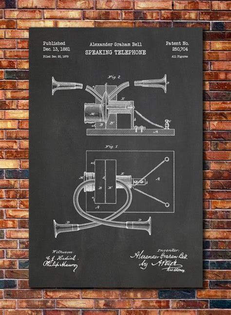 Alexander Graham Bell Telephone Patent Print Art 1881 - Etsy ...