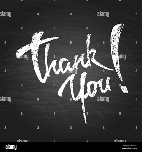 Thank You Chalk Hand Drawing Greeting Card. Vector Background Stock ...