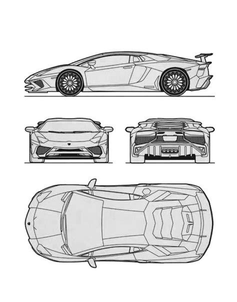 Lamborghini Aventador LP750-4 Superveloce Blueprint - Download free ...