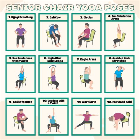 Printable Chair Yoga Exercises For Seniors