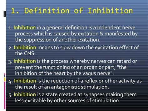 Inhibition of the central nervous system