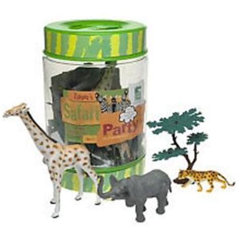 ANIMAL PLANET ZIPPER'S SAFARI PARTY INCLUDES ANIMAL FIGURINES & ROCKS & TREES